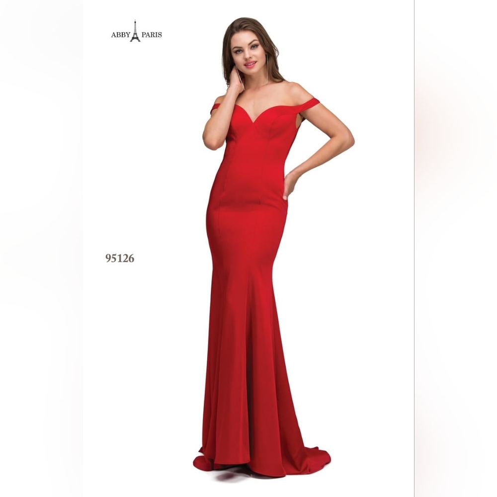 Sexy off shoulder red dress